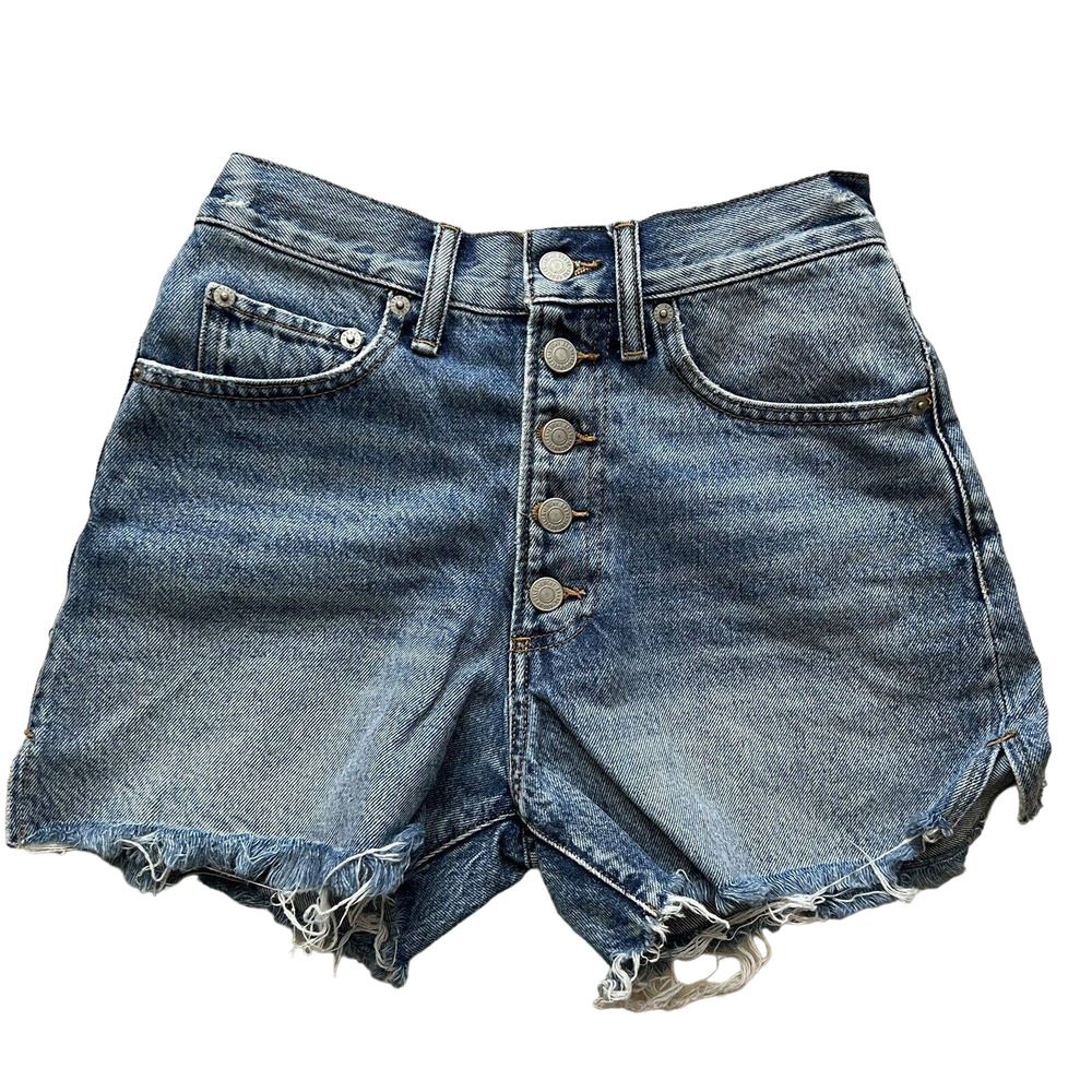 🌵 Lucky Brand Women's Traveler Short Button Fly Distressed Boho Shorts - Sz 0/25